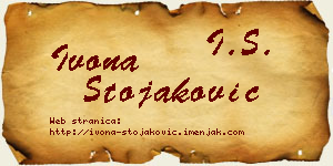 Ivona Stojaković vizit kartica